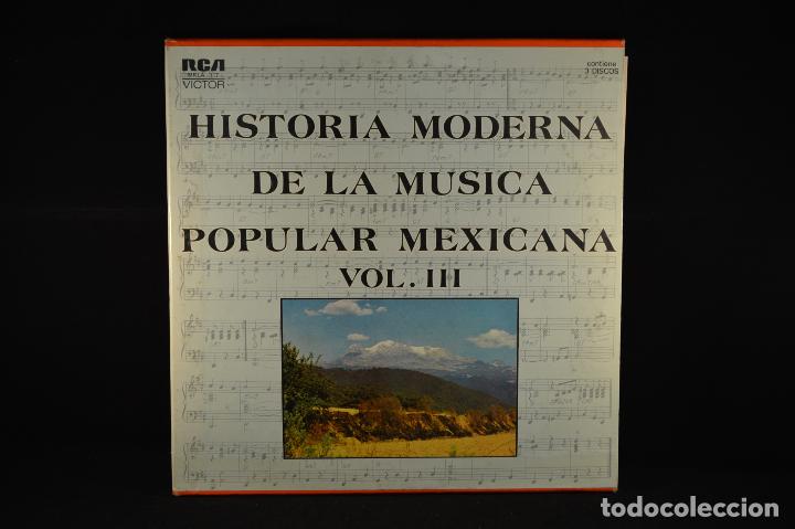 Disques de vinyle: HISTORIA MODERNA DE LA MUSICA POPULAR MEXICANA - VOL. III - 2 LP