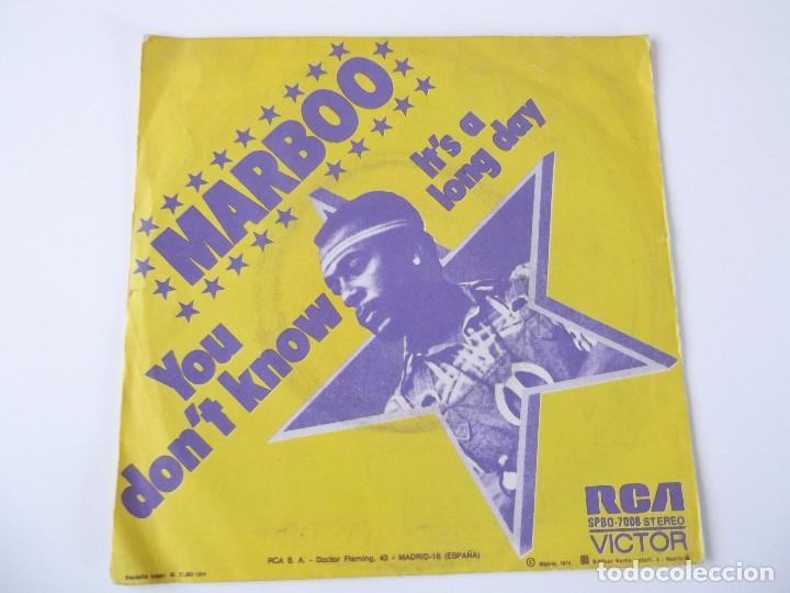 Discos de vinilo: MARBOO - You dont know - Foto 2