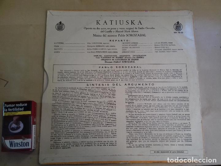 Discos de vinilo: KATIUSKA-SOROZABAL-HISPAVOX-DIRECTOR PABLO SOROZABAL - Foto 2