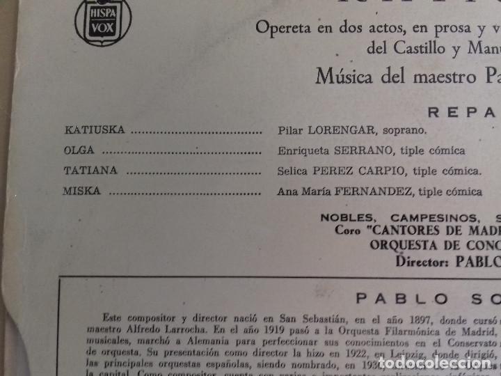 Discos de vinilo: KATIUSKA-SOROZABAL-HISPAVOX-DIRECTOR PABLO SOROZABAL - Foto 4