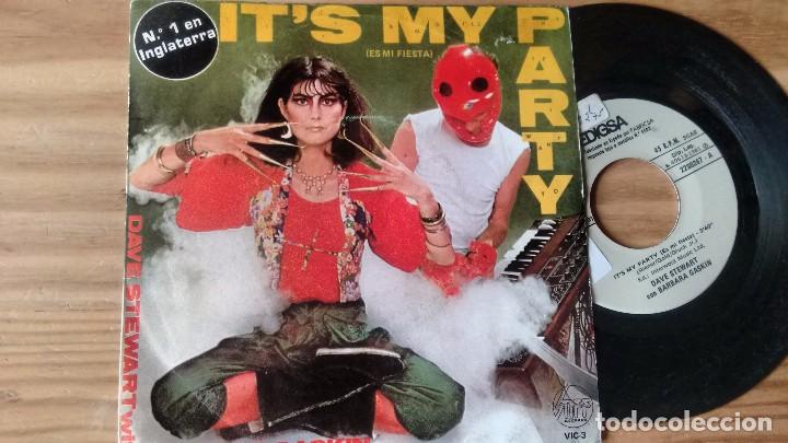 Discos de vinilo: SINGLE (VINILO) DE DAVE STEWART con BARBARA GASKIN - Foto 1