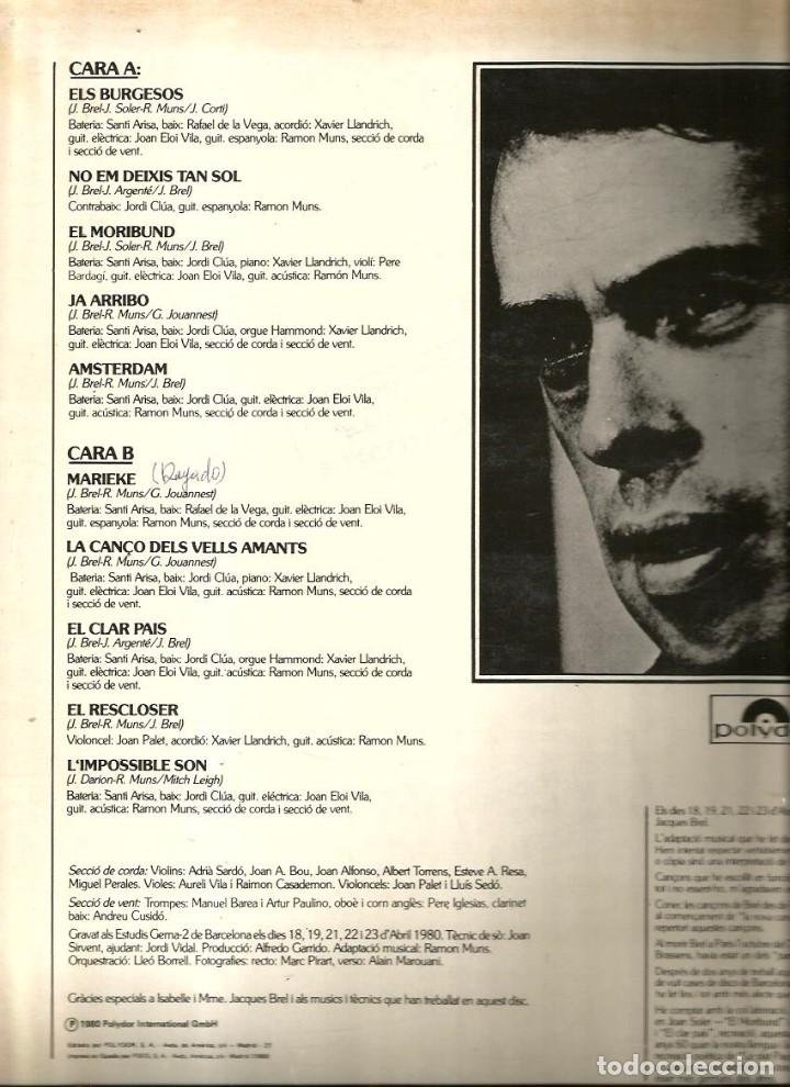 Discos de vinilo: LP RAMON MUNS INTERPRETA JACQUES BREL - Foto 2