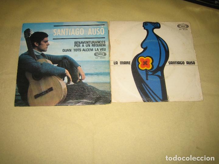 Discos de vinilo: SANTIAGO AUSO - LOTE DE DOS SINGLES - Foto 1