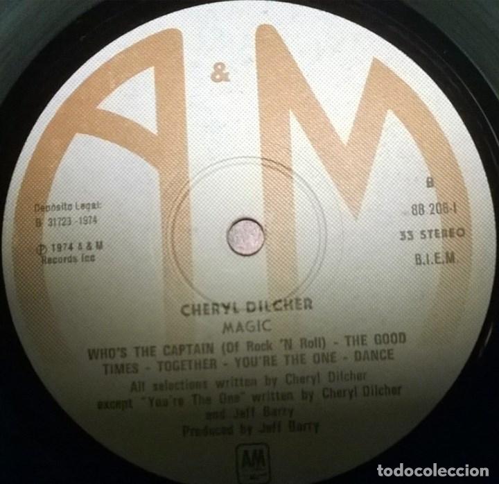 Discos de vinilo: Cheryl Dilcher. Magic. A&M, Spain 1974 LP - Foto 3