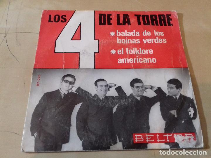 Discos de vinilo: 4 DE LA TORRE, LOS: BALADA DE LOS BOINAS VERDES / EL FOLKLORE AMERICANO - Foto 1