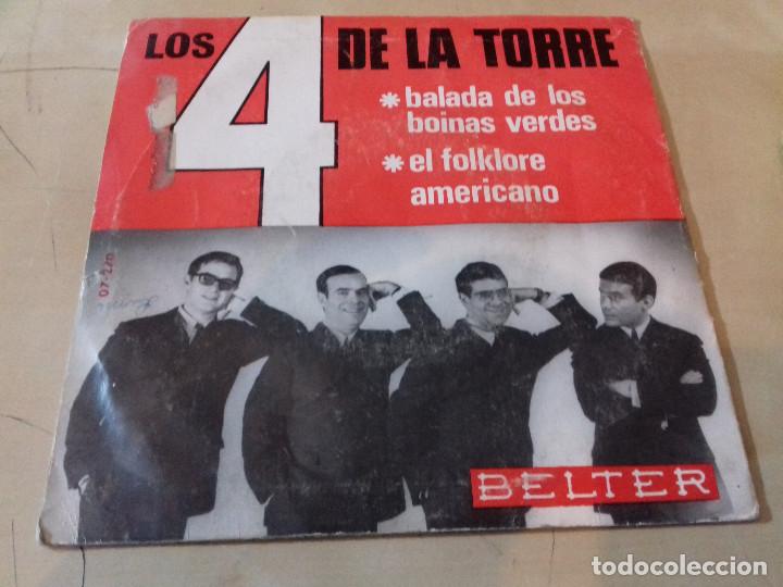 Discos de vinilo: 4 DE LA TORRE, LOS: BALADA DE LOS BOINAS VERDES / EL FOLKLORE AMERICANO - Foto 3