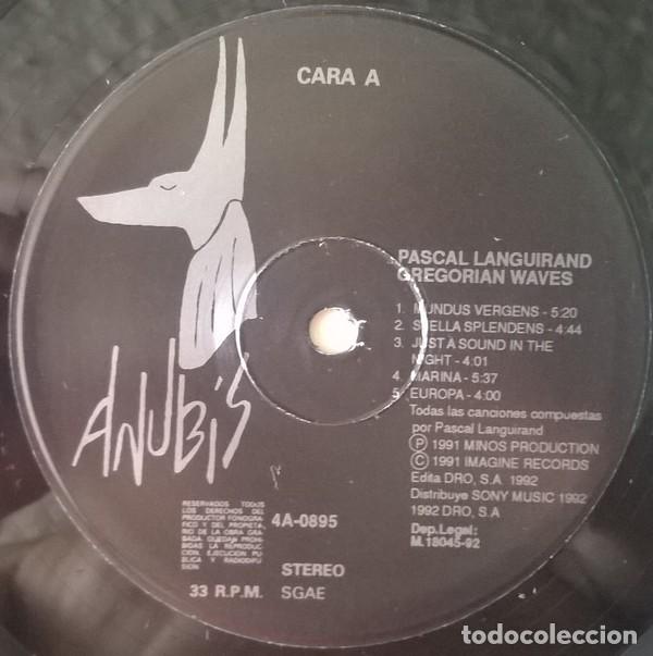 Discos de vinilo: Pascal Languirand, Gregorian Waves, Anubis-4A-0895 - Foto 3