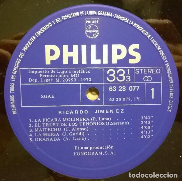 Discos de vinilo: Ricardo Jimenez, Ricardo Jimenez , Philips-63 28 077 - Foto 3