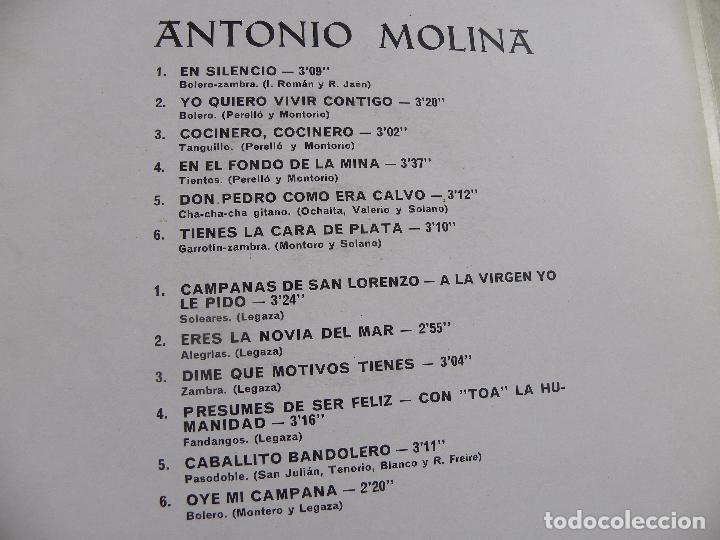 Discos de vinilo: ANTONIO MOLINA -LP 1972 EMI - Foto 2