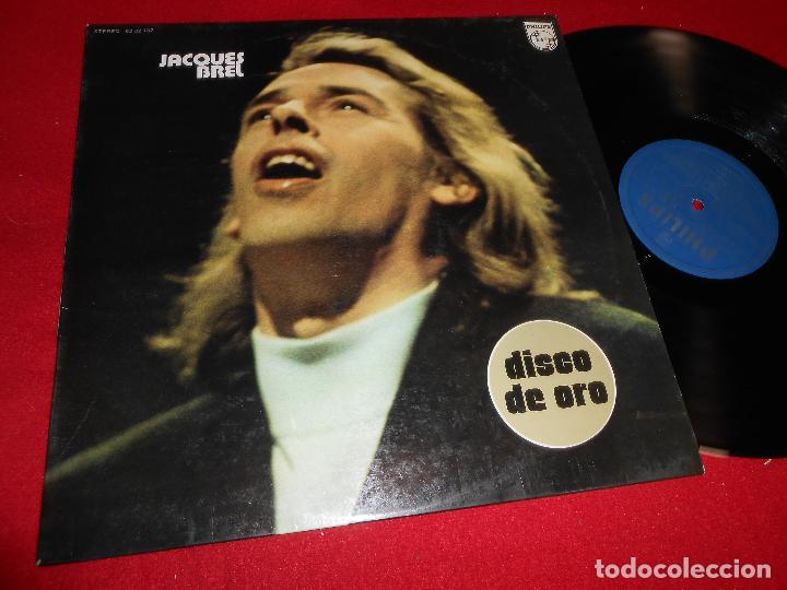 Discos de vinilo: JACQUES BREL DISCO DE ORO LP 1973 PHILIPS EDICION ESPA&Ntilde;OLA SPAIN - Foto 1