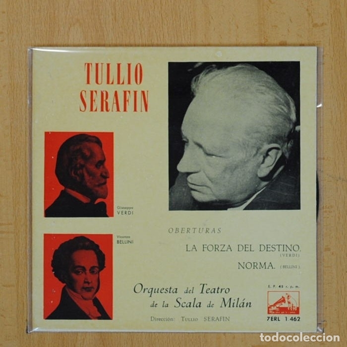 Discos de vinilo: TULLIO SERAFIN - LA FORZA DEL DESTINO / NORMA - SINGLE - Foto 1