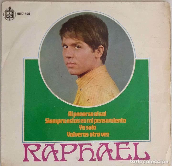Discos de vinilo: RAPHAEL, AL PONERSE EL SOL. EP - Foto 1