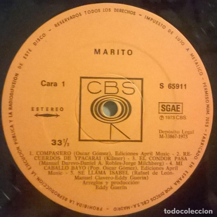 Discos de vinilo: Marito. Marito, CBS-S 65911 - Foto 4