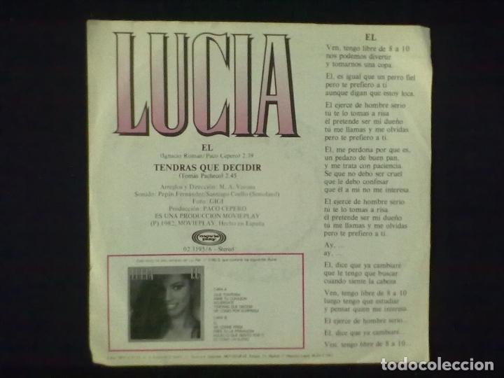 Discos de vinilo: LUCIA EL + TENDRAS QUE DECIDIR - Foto 2