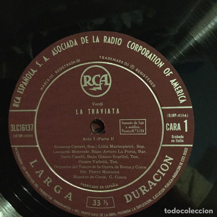 Discos de vinilo: CAJA VINILOS LA TRAVIATA - Foto 3