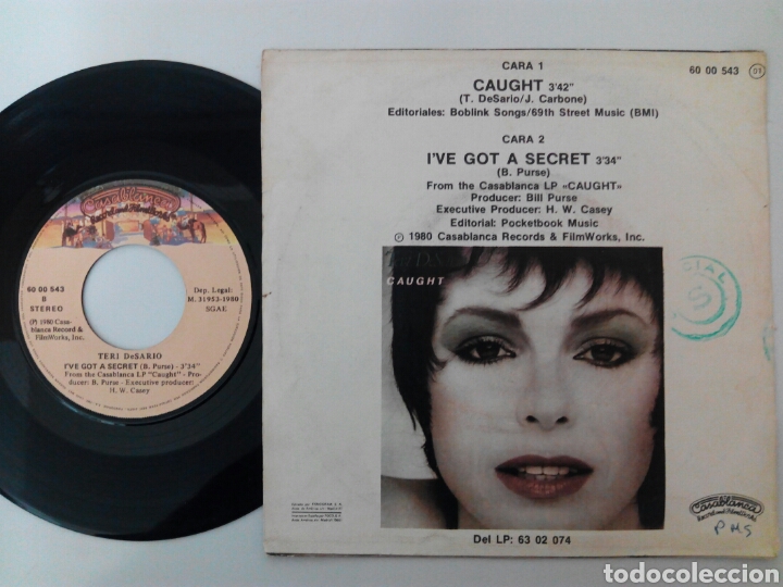 Discos de vinilo: Teri DeSario 1980 Caught - Foto 2