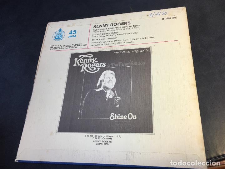 Discos de vinilo: KENNY ROGERS LOTE 5 SINGLE ESPA&Ntilde;A  (EPI6) - Foto 9