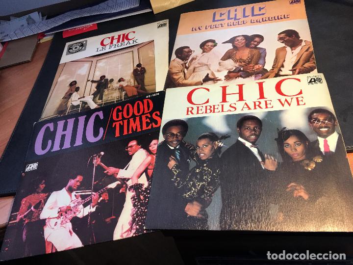 Discos de vinilo: CHIC LOTE 4 SINGLE ESPA&Ntilde;A (EPI6) - Foto 1