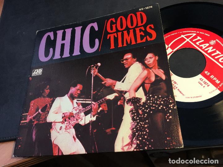 Discos de vinilo: CHIC LOTE 4 SINGLE ESPA&Ntilde;A (EPI6) - Foto 2