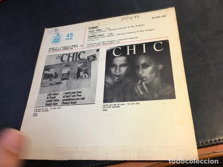 Discos de vinilo: CHIC LOTE 4 SINGLE ESPA&Ntilde;A (EPI6) - Foto 3