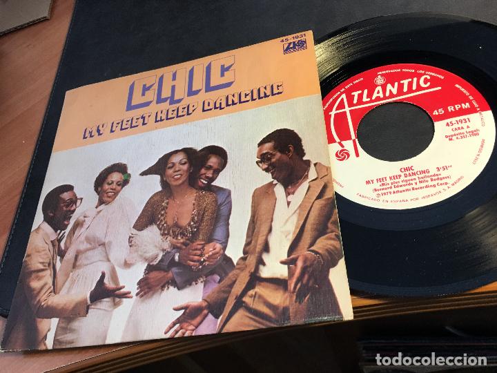 Discos de vinilo: CHIC LOTE 4 SINGLE ESPA&Ntilde;A (EPI6) - Foto 6