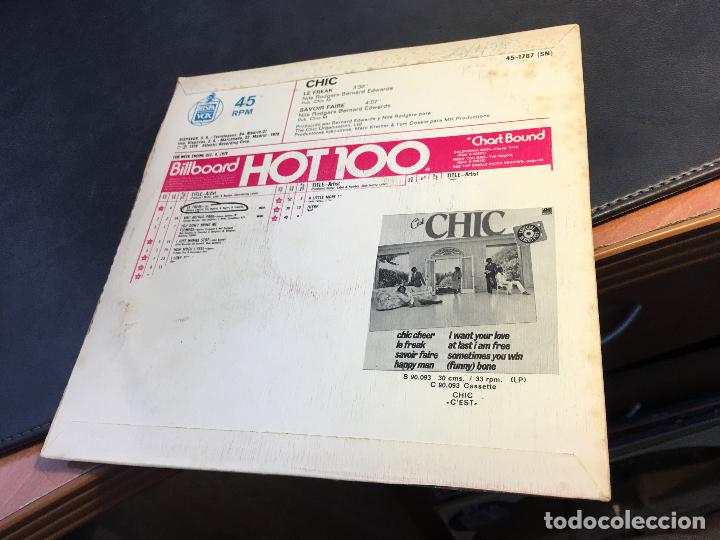 Discos de vinilo: CHIC LOTE 4 SINGLE ESPA&Ntilde;A (EPI6) - Foto 9