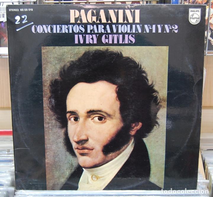 Discos de vinilo: Paganini. Conciertos para violin 1 y 2. Ivri Gitlis. Philips 1972. LP - Foto 1