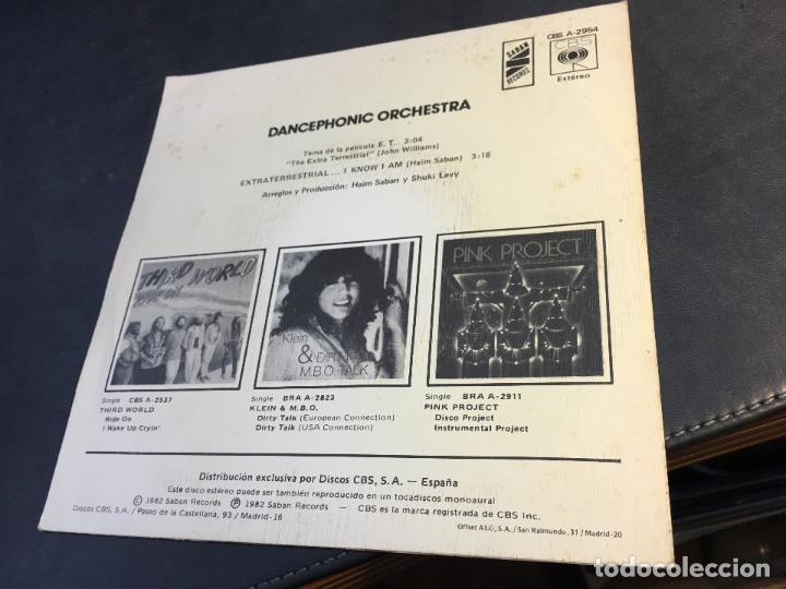 Discos de vinilo: E.T. THE EXTRA TERRESTRIAL (DANCEPHONIC ORCHESTRA) SINGLE ESPA&Ntilde;A 1982 (EPI6) - Foto 3