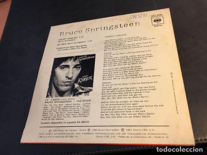 Discos de vinilo: BRUCE SPRINGSTEEN (SHERRY DARLING) SINGLE ESPA&Ntilde;A 1981 (EPI6) - Foto 3