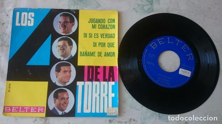 Discos de vinilo: Los 4 de la Torre: Jugando con mi coraz&oacute;n + 3 (BELTER 1964) - Foto 1