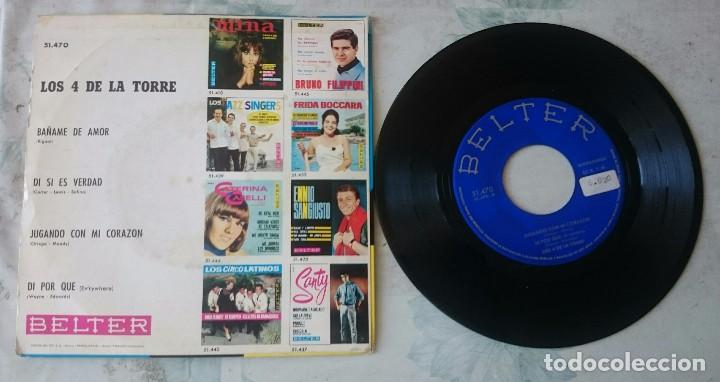 Discos de vinilo: Los 4 de la Torre: Jugando con mi coraz&oacute;n + 3 (BELTER 1964) - Foto 2