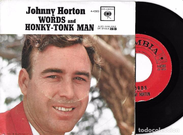 Discos de vinilo: JOHNNY HORTON: WORDS / HONKY-TONK MAN - Foto 1
