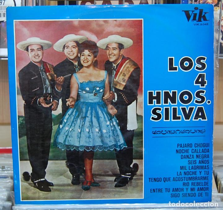 Disques de vinyle: Los 4 Hnos. Silva. Vik 1968. Pajaro chogui, noche callada, ... . LP