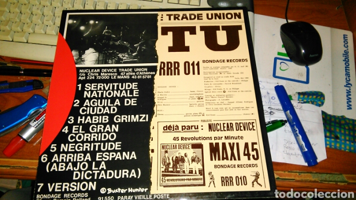 Discos de vinilo: Nuclear device lp tonnerre a la une!.francia 1986 - Foto 2