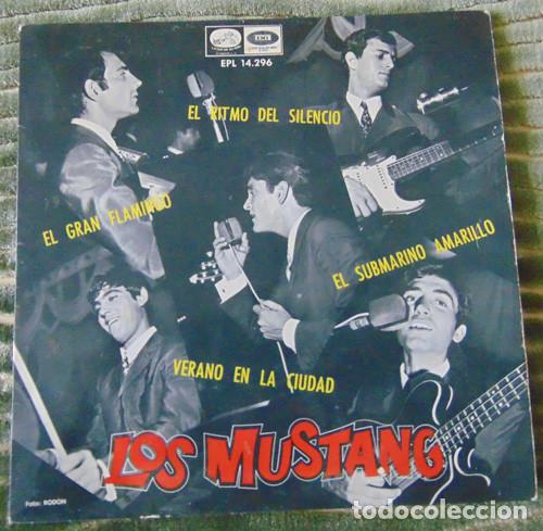Discos de vinilo: LOS MUSTANG - SUBMARINO AMARILLO + 3 - EP 1966 - Foto 1