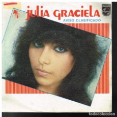 Discos de vinilo: JULIA GRACIELA - AVISO CLASIFICADO / AMOR ADOLESCENTE - SINGLE 1980