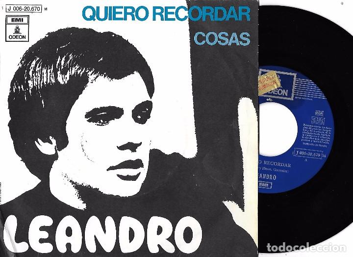 Discos de vinilo: LEANDRO: QUIERO RECORDAR / COSAS - Foto 1