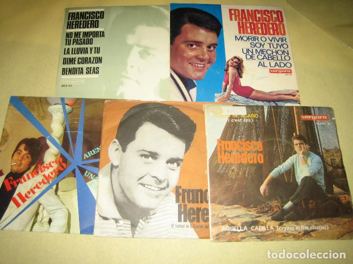 Discos de vinilo: LOTE DE 5 SINGLES FRANCISCO HEREDERO - Foto 1