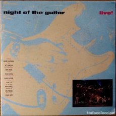 Discos de vinilo: V / A : NIGHT OF THE GUITAR [ILLEGAL - ITA 1989] LPX2/GAT - STEVE HOWE, ALVIN LEE, ROBBIE KRIEGER,. Lote 81233068