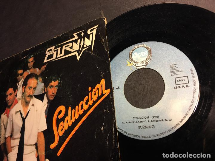 Discos de vinilo: BURNING (SEDUCCION) SINGLE ESPA&Ntilde;A 1979 (EPI6) - Foto 2