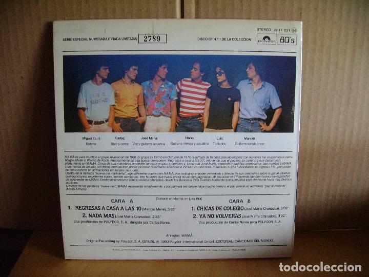 Discos de vinilo: MAM&Aacute; ---- REGRESAS A CASA A LAS 10 - Foto 2