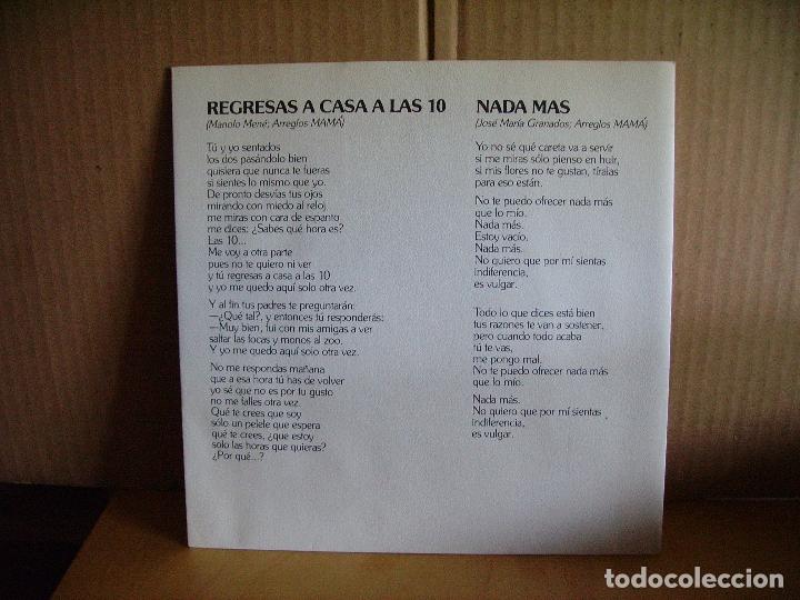 Discos de vinilo: MAM&Aacute; ---- REGRESAS A CASA A LAS 10 - Foto 4