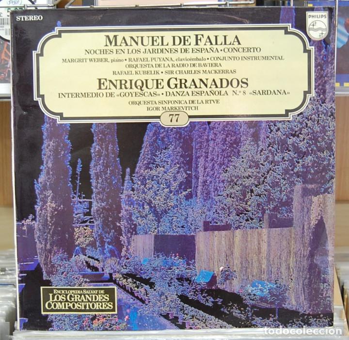 Discos de vinilo: Manuel de Falla / Enrique Granados. Philips 1982. LP - Foto 1