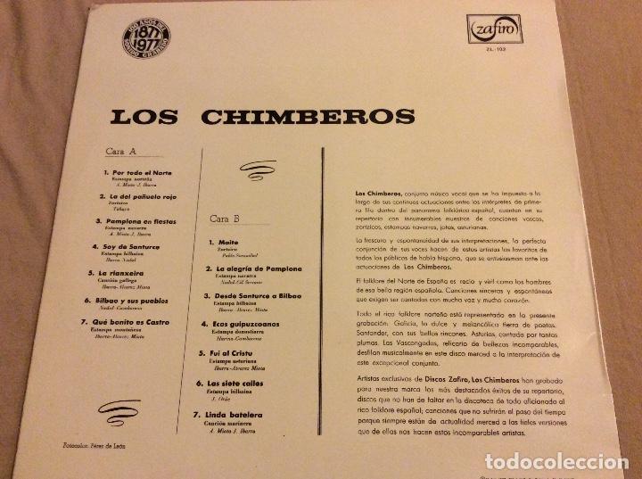 Discos de vinilo: LOS CHIMBEROS. LOS CHIMBEROS - ZAFIRO 1977 - Foto 2
