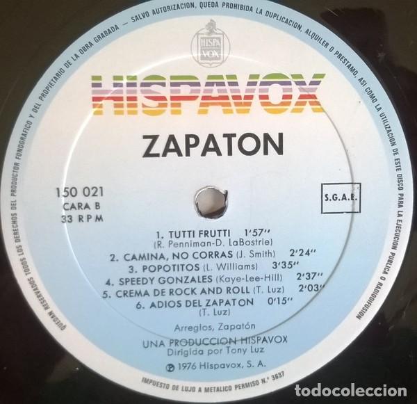 Discos de vinilo: Zapaton, Zapaton, Hispavox-150 021 - Foto 4