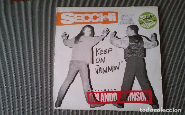 Discos de vinilo: Secchi featuring orlando johnson-keep on jammin.maxi espa&ntilde;a - Foto 1