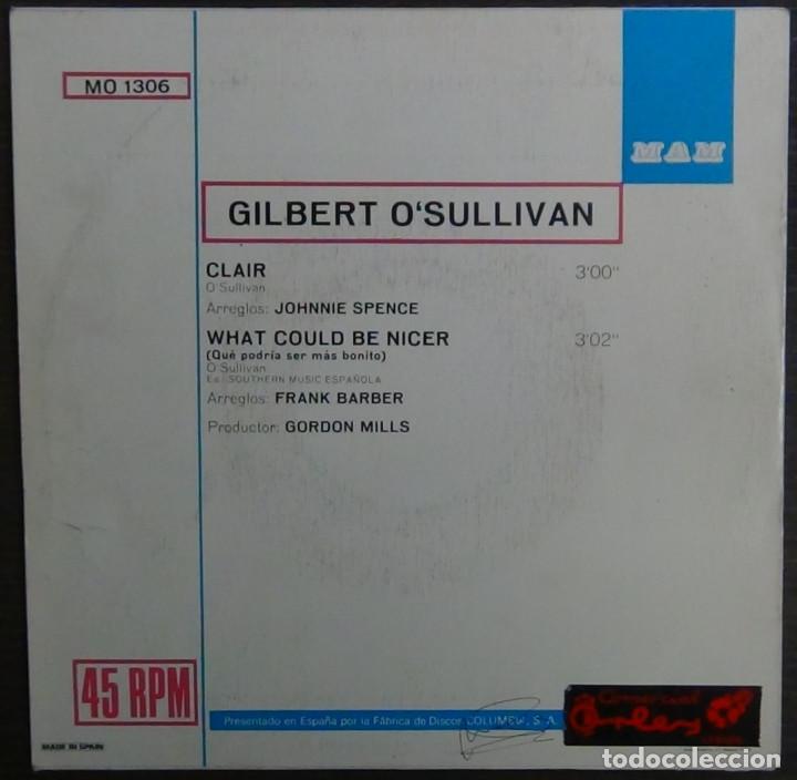 Discos de vinilo: GILBERT O&acute;SULLIVAN. CLAIR. WHAT COULD BE NICER - Foto 3