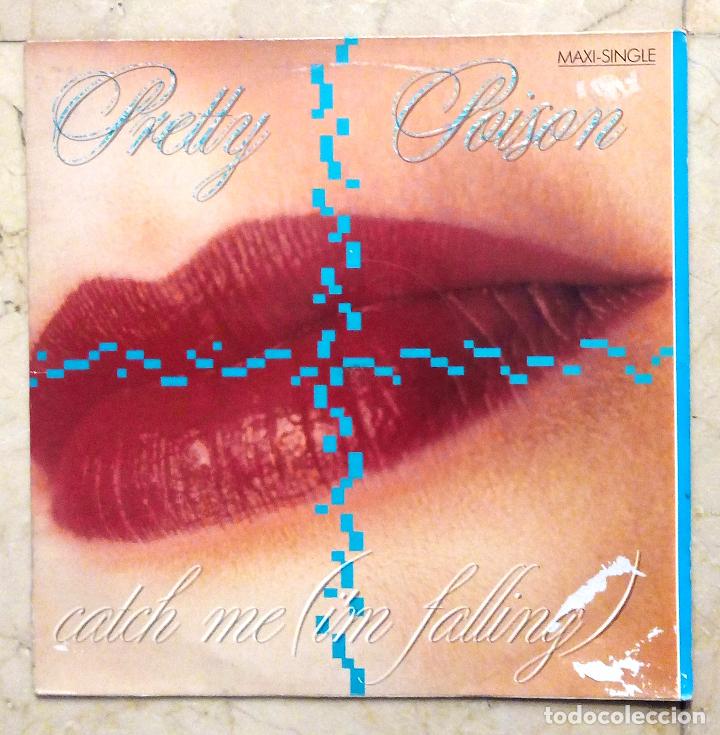 Discos de vinilo: MAXI SINGLE PRETTY POISON - CATCH ME (IM FALLING) - VIRGIN 1987. - Foto 1
