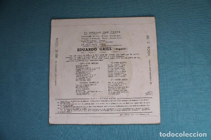 Discos de vinilo: EDUARDO GRILL - EL ORGANO QUE CANTA - ODEON - Foto 2