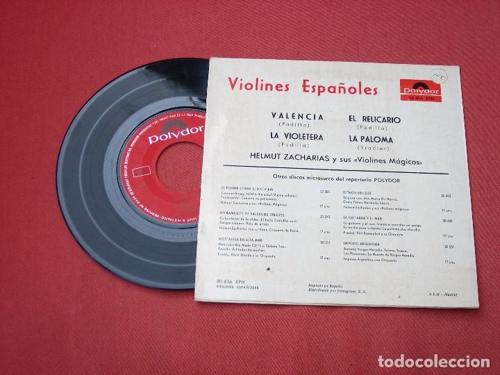 Discos de vinilo: VIOLINES ESPA&Ntilde;OLES: disco antiguo 1958 - Foto 2